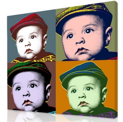 Classic Warhol Pop Art Custom Baby Portraits